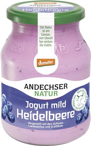 Andechser Natur Bio AN demeter Jogurt mild Heidelbeere 3,8% (6 x 500 gr) von Andechser Natur