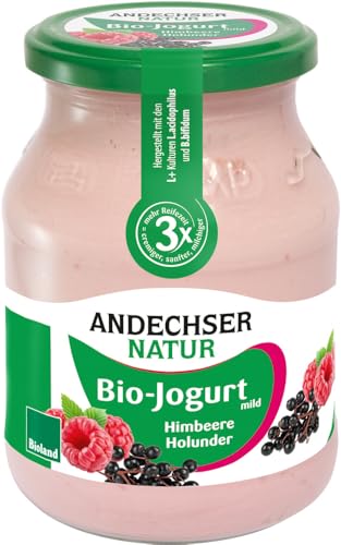 Bio-Jogurt Himbeere Holunder 3,8% 6 x 500 gr von Andechser Natur