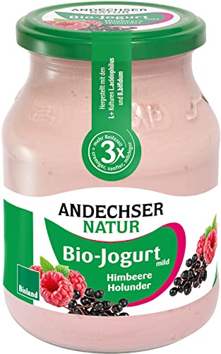 Andechser Natur Bio-Jogurt Himbeere Holunder 3,8% (6 x 500 gr) von Andechser Natur