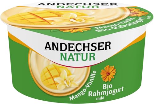 Andechser Natur Bio Rahmjogurt mild Mango-Vanille 10% (6 x 150 gr) von Andechser Natur