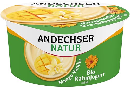 Andechser Natur Bio Rahmjogurt mild Mango-Vanille 10% (6 x 150 gr) von Andechser Natur