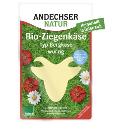 Ziegen-Bergkäse, geschnitten, laktosefrei von Andechser Natur