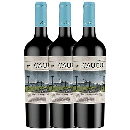 Andeluna Cauco Malbec Valle de Uco 75 cl (Schachtel mit 3 Flaschen von 75 cl) von Andeluna Cellars