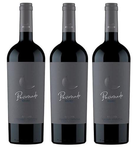 3x 0,75l - 2019er - Andeluna - Pasionado - Malbec - Tupungato - Mendoza - Argentinien - Rotwein trocken von Andeluna