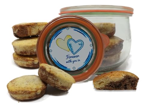 Latte-Macchiato-Cookies "Love" im Glas als Geschenk zu Valentinstag von Andis Backidee
