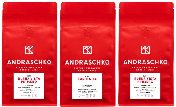 Andraschkokaffee Espresso Probierset von Andraschko Kaffeemanufaktur