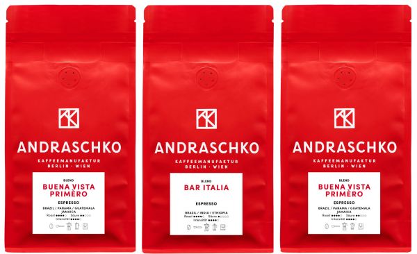 Andraschkokaffee Espresso Probierset von Andraschko Kaffeemanufaktur