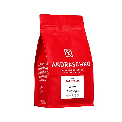 Andraschko - Bar Italia Espresso Blend 500g - Fairer Kaffee - Mischung aus Brasilien | Indien | Äthiopien selbst geröstet von Andraschko