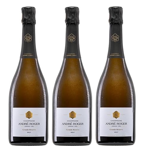 3x 0,75l - André Roger - Grande Réserve - Grand Cru - Brut - Champagne A.O.P. - Frankreich - Champagner trocken von André Roger