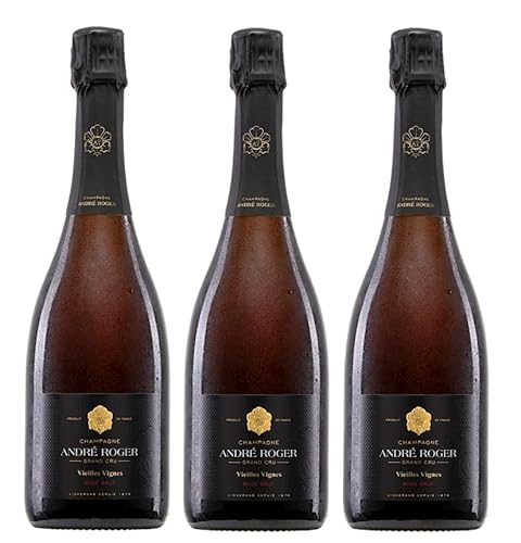 3x 0,75l - André Roger - Vieilles Vignes - Grand Cru - Rosé Brut - Champagne A.O.P. - Frankreich - Rosé-Champagner trocken von André Roger