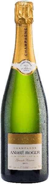 Andre Roger Champagne Grand Reserve Grand Cru brut Cuvee aus 80 Proz. Pinot Noir, 20 Proz. Chardonnay 20 Proz. der Grundweins reift 15-16 Monate im grossen Holzfass von Andre Roger