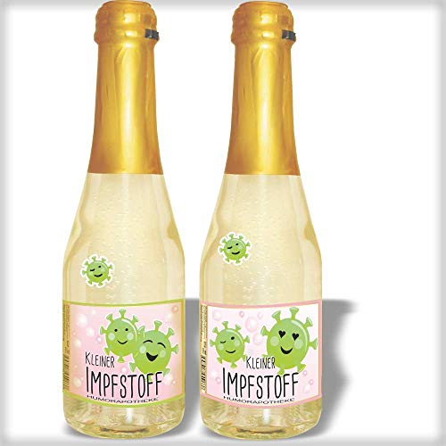 Kleiner Corona Impfstoff. | Humormedizin | Scherzartikel für Erwachsene | Der erste Impfstoff gegen das Virus kommt aus unserer Humor Apotheke (Kleiner Impfstoff: - 2 x Piccolo Beerenperl Wein -) von AV Andrea Verlag