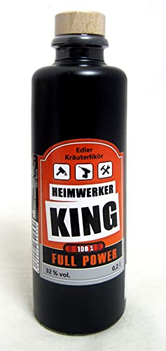 Kräuterlikör in Tonflasche"Heimwerker King", 0,2l von AV Andrea Verlag