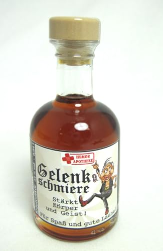 Mini Kräuterlikör in Glasflasche "Gelenkschmiere Rocker", 0,04 l von Andrea Verlag