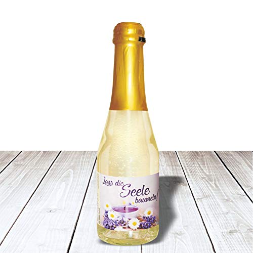 Piccolo Liebe Grüße | Beerenperlwein | 0,2 l Sekt halbtrocken | prickelnd freischer Fruchtsecco Perlwein aus weißen Beeren (Piccolo: - Lass die Seele baumeln -) von Andrea Verlag