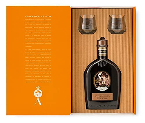 ANDREA DA PONTE GRAPPA INVECCHIATA OLTRE 5 ANNI RISERVA DEL FONDATORE 50 CL CONFEZIONE CON DUE BICCHIERI von Andrea da Ponte