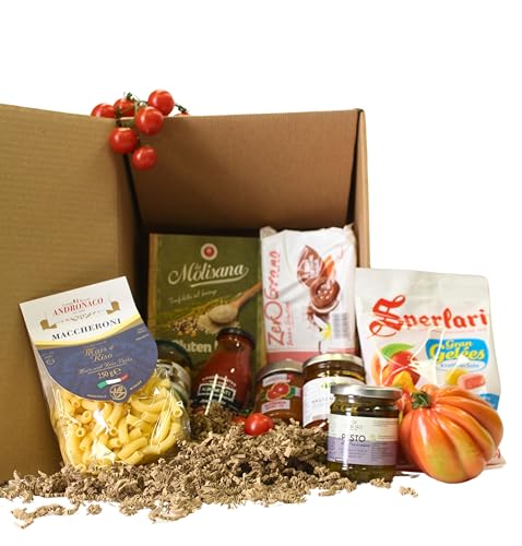 Geschenkset Italien genießen glutenfrei – Pasta, Pesto, Marmelade & Snacks – Ideal für Feinschmecker und als Geschenkidee von Andronaco