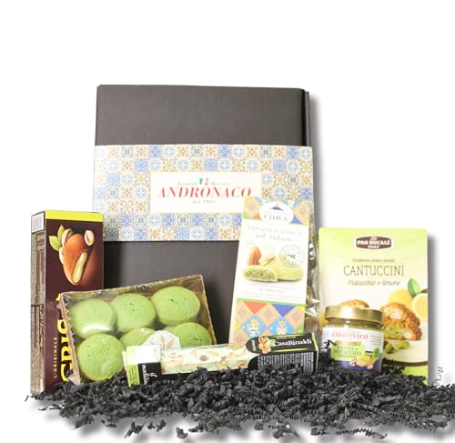 Geschenkset Pistacchio Dolce - Süßes Pistazien-Geschenkset – Hochwertige Spezialitäten zum Verwöhnen, Vier Sorten köstliches Pistaziengebäck von Andronaco