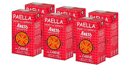 Aneto 100 % natürlich – Brühe für Fleisch- und Gemüse-Paella – Schachtel mit 6 Einheiten à 1 l Aneto 100 % natürlich – Brühe für Fleisch- und Gemüse-Paella – Schachtel mit 6 Einheiten à 1 l von Aneto