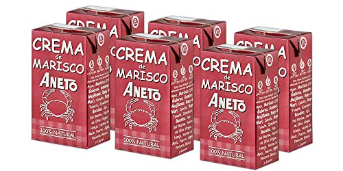 Aneto 100 % natürlich – Meeresfrüchtecreme – Schachtel mit 6 Einheiten à 1 l von Aneto