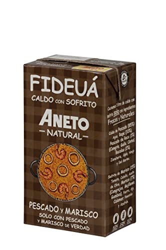 Aneto Natürliche Brühe für Fisch- und Meeresfrüchte-Fideua, 1 l von Aneto