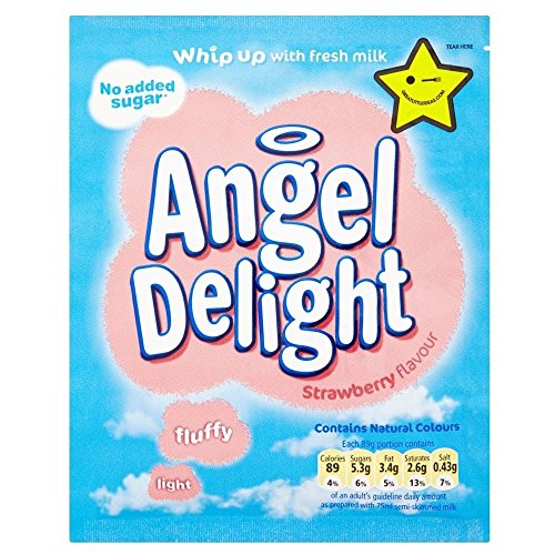 Angel Delight ohne Zuckerzusatz Strawberry (47g) - Packung mit 2 von Angel Delight
