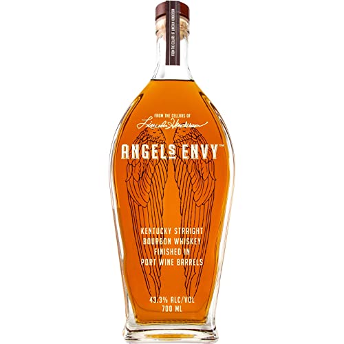 ANGEL’S ENVY Kentucky Straight Bourbon Whiskey, in Portweinfässern nachgereift, Noten von Vanille und gerösteten Nüssen, 43,3 Vol.-%, 70 cl / 700 ml von Angel's Envy