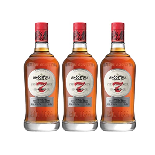 3er Set Angostura 7 Jahre Dark Rum neue Ausstattung (3 x 0,7 Liter) von Angostura