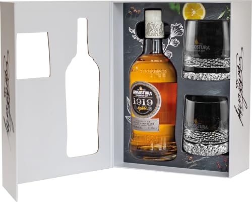 Angostura Rum 1919 Geschenkpackung mit 2 Gläsern 40% Vol. (1 x 0.7L) von Angostura