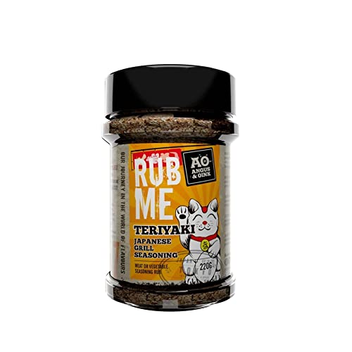 Angus & Oink Rub Me Teriyaki Japanisches Grillgewürz | Authentischer Teriyaki-Geschmack für episches gegrilltes Huhn & Meeresfrüchte | perfekte Honig- und Soja-Glasur | glutenfrei | 220 g von Angus & Oink