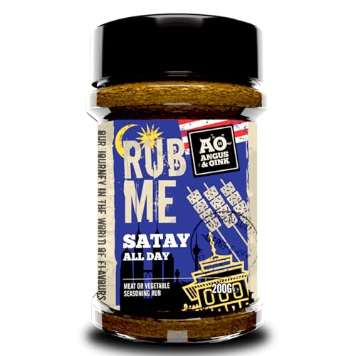 Angus & Oink Rub Me Peanut Free Satay indonesisches Gewürz-Reib, 1 kg von Angus & Oink