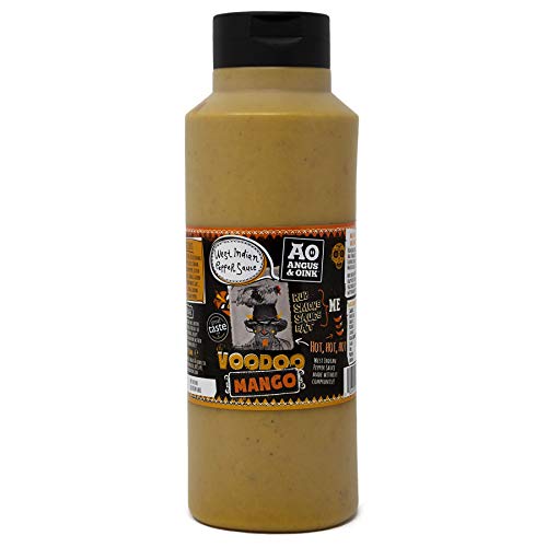 Angus & Oink Voodoo Mango westindische Pfeffersauce – (1 Liter) von Angus & Oink