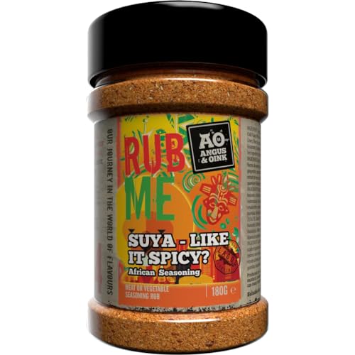 Angus & Oink SUYA, like it spicy?! African Spicy Spice Rub 180g Nussfrei, ideal für Fleisch oder Gemüse von Angus & Oink