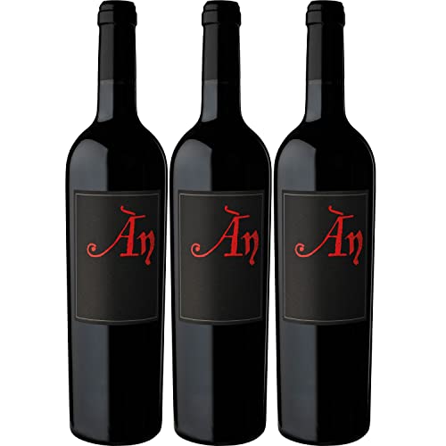 Ànima Negra ÀN Rotwein Wein Cuvée trocken Mallorca Spanien I Visando Paket (3 Flaschen) von Ànima Negra