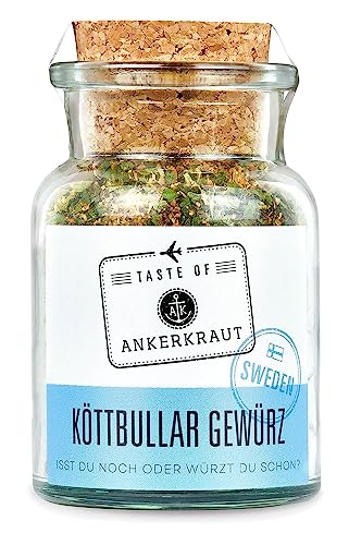 Ankerkraut Köttbullar Gewürz, Mischung würzender Zutaten aus Schweden, Hackbällchen selber machen, 100 g im Korkenglas von Ankerkraut