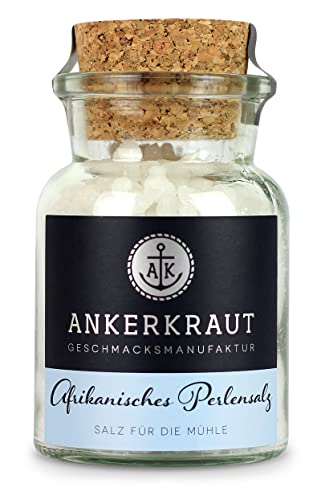 Afrikanisches Perlensalz, perfekt für die Salzmühle, 170 g im Korkenglas von Ankerkraut