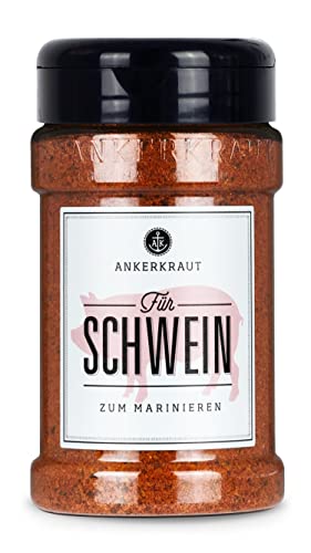 Ankerkraut Für Schwein, Gewürz für Schweinefleisch zum Würzen mit Aroma & Geschmack, lecker Kochen zu Hause, für etwa 4-6 kg Fleisch, Pulled Pork selber machen, 230g im Streuer von Ankerkraut