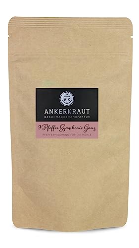 Ankerkraut 9-Pfeffer-Symphonie ganz, 160g im Beutel, Pfeffer für die Mühle, Einzigartiger Mix Verschiedener Sorten, Premium Qualität Ankerkraut 9-Pfeffer-Symphonie ganz, 160g im Beutel, Pfeffer für die Mühle, Einzigartiger Mix Verschiedener Sorten, Premium Qualität von Ankerkraut