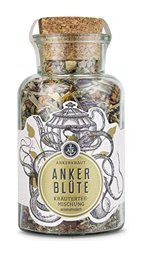 Ankerkraut Ankerblüte Kräuterteemischung, 90g im Korkenglas, Loser Tee in Premium Qualität, Geschenk-Idee, Getränk zum Wohlfühlen von Ankerkraut