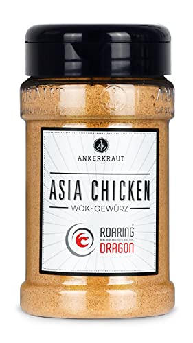 Ankerkraut Asia Chicken, Hähnchen nach asiatischer Art, Rub Gewürz für leckeres Fleisch, mit Zitrone, Ingwer und Knoblauch, 190 g im Streuer von Ankerkraut