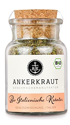 Ankerkraut BIO Italienische Kräuter, Urlaubsflair zum Streuen, 20g im Korkenglas, mediterrane Küche Pizza Pasta Salat Würze zum Kochen, Universal-Gewürz Ankerkraut BIO Italienische Kräuter, Urlaubsflair zum Streuen, 20g im Korkenglas, mediterrane Küche Pizza Pasta Salat Würze zum Kochen, Universal-Gewürz von Ankerkraut