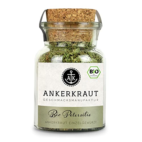 Ankerkraut BIO Petersilie, getrocknet zum Streuen, 15 g im Korkenglas, Kräuter für Kartoffel Eintopf Fleisch, Finisher-Gewürz zum Kochen Ankerkraut BIO Petersilie, getrocknet zum Streuen, 15 g im Korkenglas, Kräuter für Kartoffel Eintopf Fleisch, Finisher-Gewürz zum Kochen von Ankerkraut