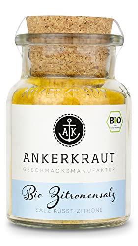 Ankerkraut BIO Zitronensalz, fruchtig-frisches Salz zum Highlighten, 160 g im Korkenglas, Bio-Qualität als Highlight in der Küche, Spaß am Kochen, lecker Geschmack zum Braten und Grillen Ankerkraut BIO Zitronensalz, fruchtig-frisches Salz zum Highlighten, 160 g im Korkenglas, Bio-Qualität als Highlight in der Küche, Spaß am Kochen, lecker Geschmack zum Braten und Grillen von Ankerkraut