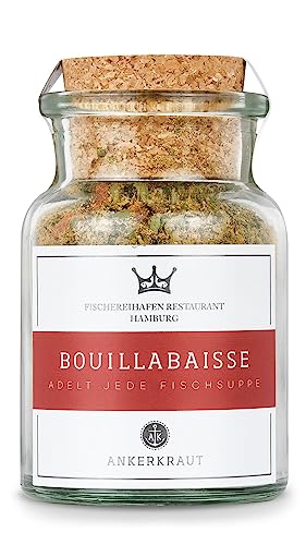 Ankerkraut Bouillabaisse Gewürz, Authentische Gewürzmischung für die klassische französische Fischsuppe und weitere Fisch-Gerichte aus dem Meer, Aromatische Genussmomente, 80 g im Korkenglas Ankerkraut Bouillabaisse Gewürz, Authentische Gewürzmischung für die klassische französische Fischsuppe und weitere Fisch-Gerichte aus dem Meer, Aromatische Genussmomente, 80 g im Korkenglas von Ankerkraut