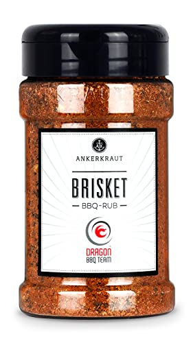 Ankerkraut Brisket BBQ Rub, Gewürz für Rinderbrust aus dem Smoker oder Grill, mit Zwiebel, Paprika, Knoblauch, Rot, Pulled Beef vom Rind, 230 g im Streuer von Ankerkraut