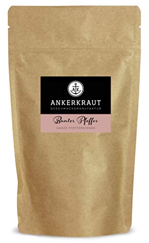 Ankerkraut Bunter Pfeffer, 450g im XXL-Beutel, Ganze Körner-Mischung für die Mühle, Einfach Kochen in Premium Qualität, Perfekt zum Grillen Ankerkraut Bunter Pfeffer, 450g im XXL-Beutel, Ganze Körner-Mischung für die Mühle, Einfach Kochen in Premium Qualität, Perfekt zum Grillen von Ankerkraut