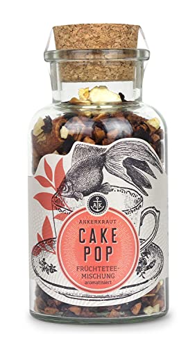 Ankerkraut Cake Pop, Früchte-Tee lose, 120g im Korkenglas, Popcorn-Geschmack mit Apfel-Mandel-Gebäck, heiß aufgießen, für Genuss pur, ca. 25 Tassen Ankerkraut Cake Pop, Früchte-Tee lose, 120g im Korkenglas, Popcorn-Geschmack mit Apfel-Mandel-Gebäck, heiß aufgießen, für Genuss pur, ca. 25 Tassen von Ankerkraut