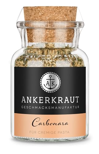 Ankerkraut Carbonara, Gewürzzubereitung für Nudeln, Pasta Carbonara mit Spaghetti, Sahne, Speck und Gewürze, 90 g im Korkenglas Ankerkraut Carbonara, Gewürzzubereitung für Nudeln, Pasta Carbonara mit Spaghetti, Sahne, Speck und Gewürze, 90 g im Korkenglas von Ankerkraut
