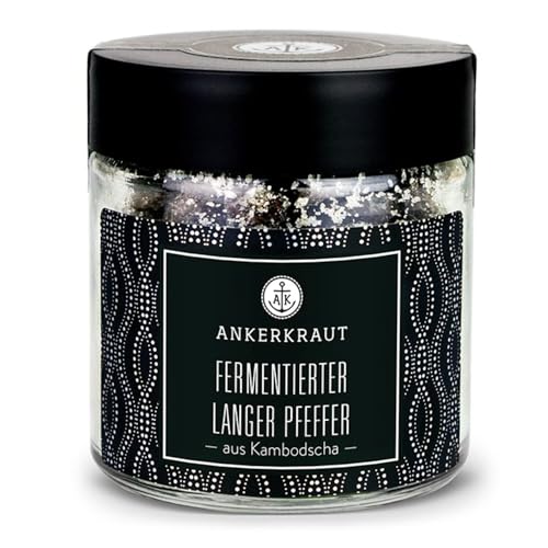 Ankerkraut Fermentierter Langer Pfeffer, für Fisch Curry Fleisch und Suppe, Geschenk-Idee für Freunde und Familie, Lecker Kochen, 55g im Tiegel von Ankerkraut