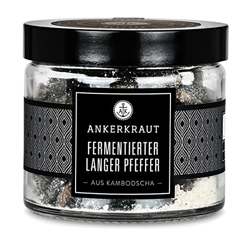 Ankerkraut Fermentierter langer Pfeffer, 140g im Tiegel, Finisher Krönung für Salat, Fleisch und Gemüse, Exklusiv Premium Pfeffer, Qualität und Genuss pur von Ankerkraut